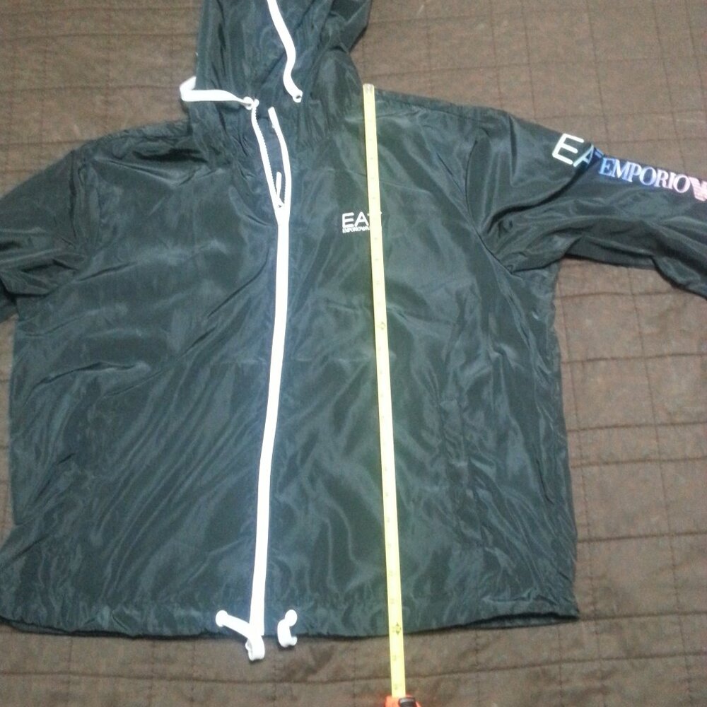 Emporio Armani EA7 Track Jacket Windbreaker Women's L/XL Athletic Rainbow Hooded - Picture 13 of 14